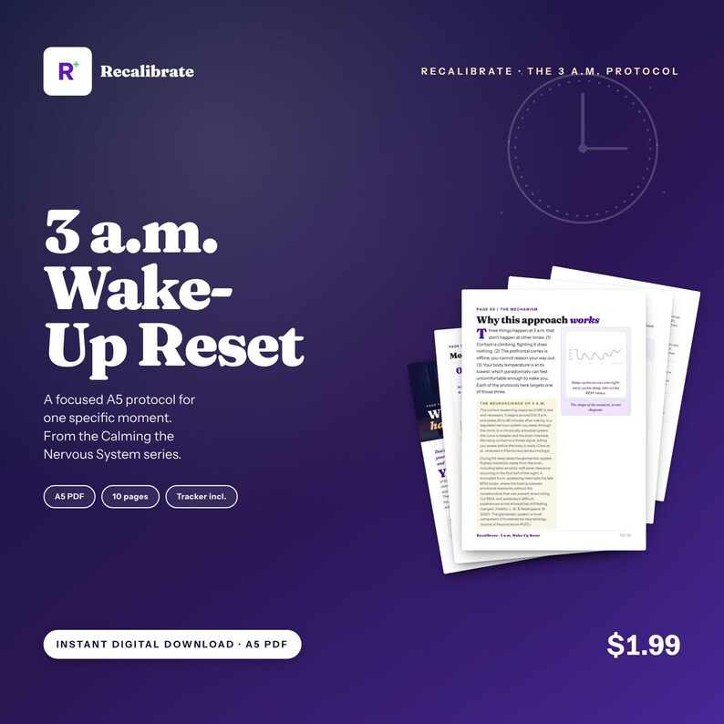 3am Wake Up Guide, What To Do When You Can't Fall Back Asleep, Printable Sleep PDF image 1