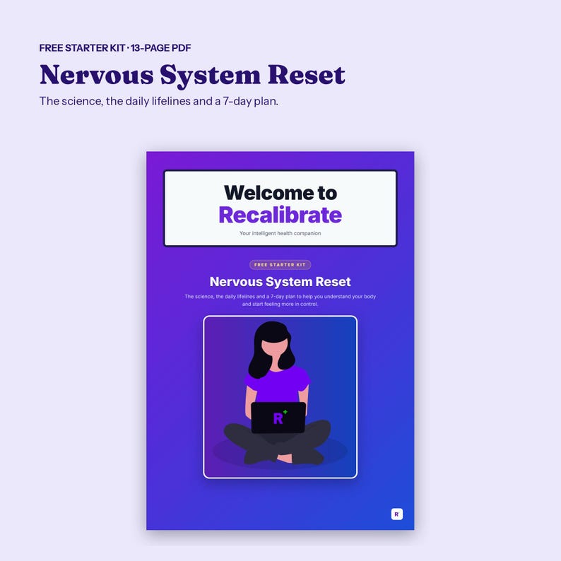 Starter-Kit zur Neustart des Nervensystems, Anfängerleitfaden und 7-Tage-Plan, druckbares PDF Bild 1