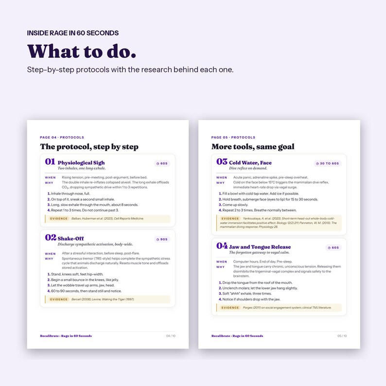 Guide de gestion de la colère, Se calmer en 60 secondes, Outils anti-colère à imprimer (PDF) image 3