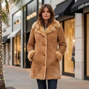 Vintage Suede Jacket With Fur - Etsy