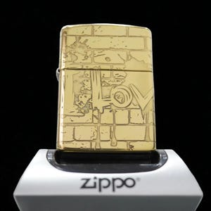 Custom Engraved “I Love You” Zippo Armor Lighter – Brass 5-Sided Engraving | Personalized Romantic Zippo, Anniversary Gift for Him/Her