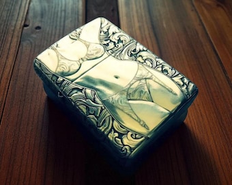 Grawerowana zapalniczka Zippo – artystyczny projekt 3D, kolekcjonerski przedmiot z metalu w stylu vintage, wiatroodporny, wielokrotnego napełniania, prezent dla niego, wyjątkowy dodatek do palenia