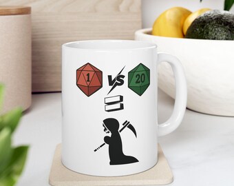 Fate Dice Roll Ceramic Mug, (11oz, 15oz)