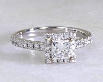 1.8 Ct Princess Cut Moissanite, anniversary ring, silver ring, promise ring, diamond ring, sterling silver rings, moissanite engagement ring