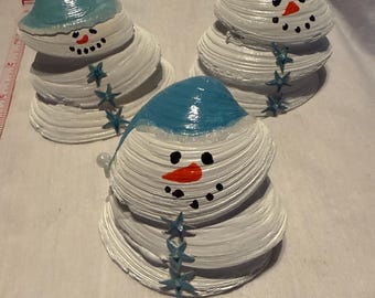 Clam Shell Snowmen