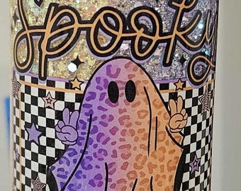Spooky Season - 20 oz Glittered Tumbler