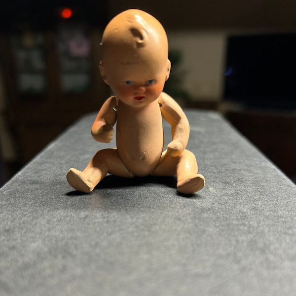 Antique Bisque 3" Baby Doll Germany Miniature Doll House Elastic Jointed Boy/Girl