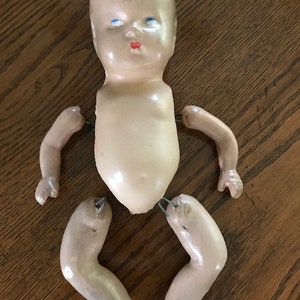 Composition Doll 5 Piece Head Body and Limbs 1900&#39;s