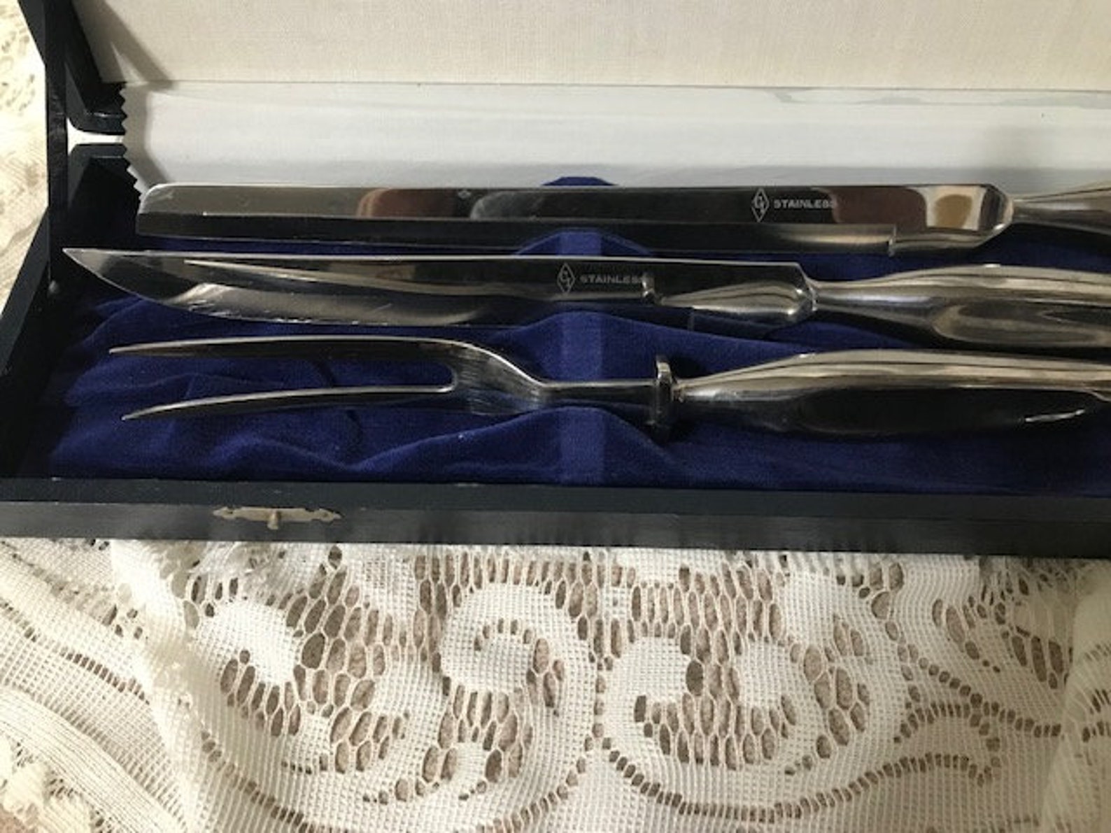 3 Piece Stainless Cutlery Set In Original Box Japan Etsy
