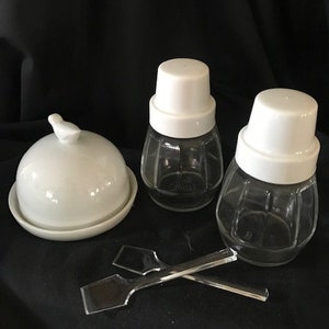 Serving Pieces Condiment Set Jelly Jars Dome Dish