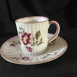 Vintage Demitasse Expresso Floral Cup Saucer PIC Japan