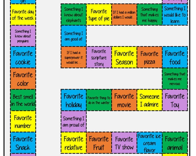 LDS Primary Get to Know You Game - Etsy