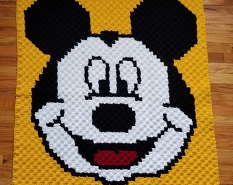 Patrón gráfico de crochet C2C de Mickey Mouse