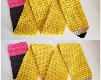 Patrón de bufanda de lápiz, tres versiones, patrón de crochet