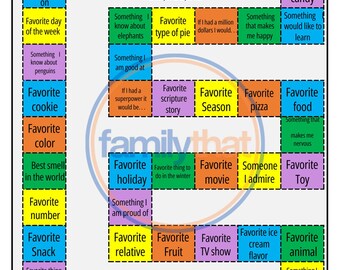 LDS Primary Get to Know You Game
