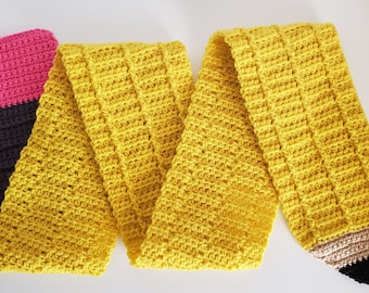 Pañuelo de lápiz texturizado, Regalo del maestro, Regreso a la escuela, Ganchillo