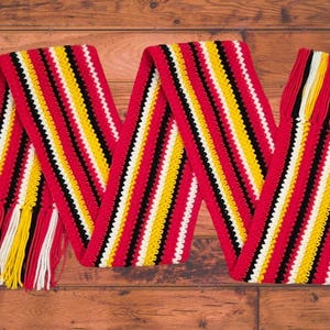 Crochet Scarf Pattern, Taylor Scarf, Chiefs Fan Scarf, Crochet Pattern, Crochet Scarf Pattern