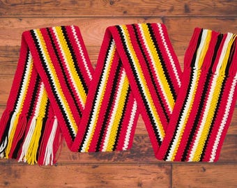 Patrón de crochet para bufanda de fan de los Chiefs, talla adulto/adolescente (PATRÓN PDF)