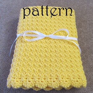 Yellow Textured Baby Blanket Pattern - UK Terms