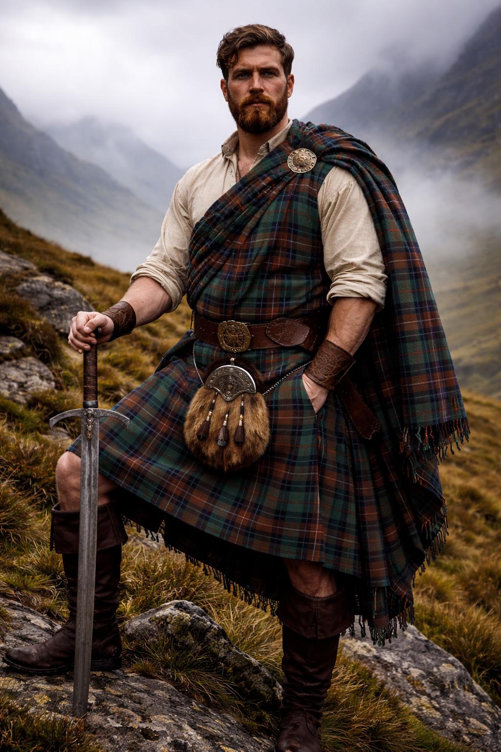 Great Kilt Scottish Original Highland Dress | 16th Century Vintage