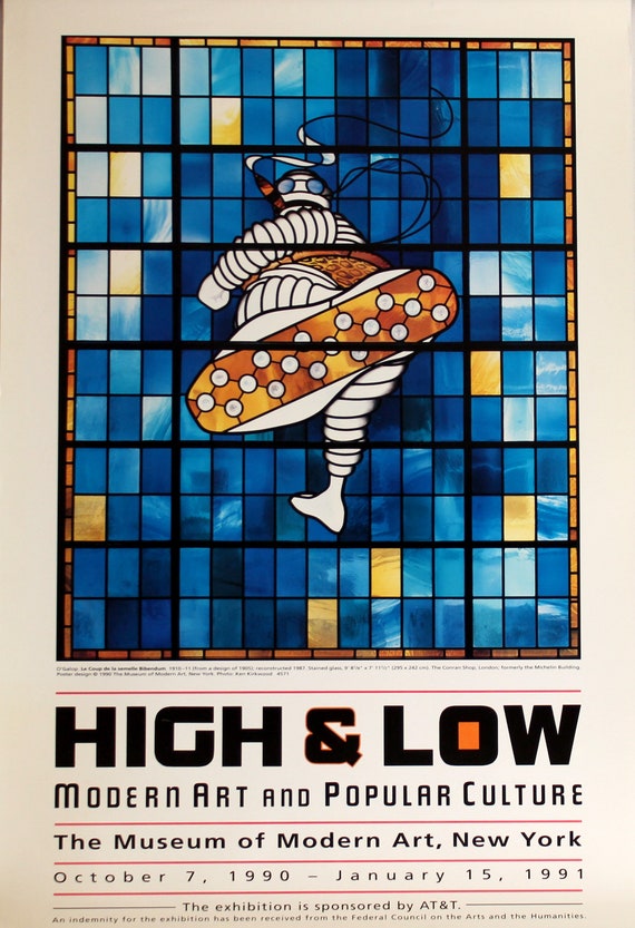 MOMA モマ　ポスター　The Museum of Modern Art MOMA High & Low 1990 Exhibition Poster Featuring O'galop's