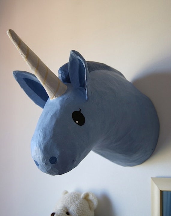 Items similar to Paper mache Unicorn Head. on Etsy