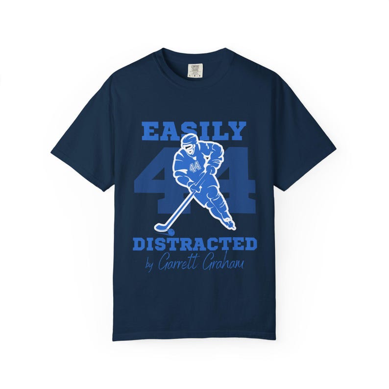 Off Campus Garrett Graham Hockey Romance Shirt Navy Color