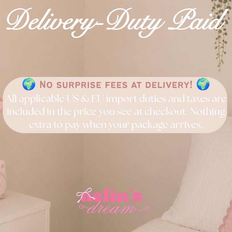 🌍 No surprise fees at delivery! Your order ships DDP (Delivered Duty Paid) — all applicable US & EU import duties and taxes are included in the price you see at checkout. Nothing extra to pay when your package arrives.