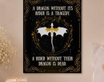 Fourth Wing Poster | Tairn & Andarna Fourth Wing Decor | Romantasy Book Lover Gift