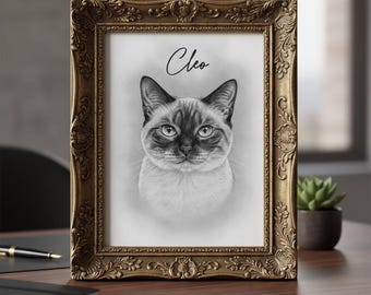 Cat portrait, dog portrait, pet portrait, pet painting, custom portrait, pet gifts, pet drawing,  dog drawing, cat drawing, animal painting