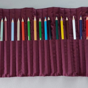 72/108 Slots Canvas Pencil Wrap, Roll up Pencils Case Organizer Storage  Pouch, Paint Brush Holder, Craft Tool Organizer 