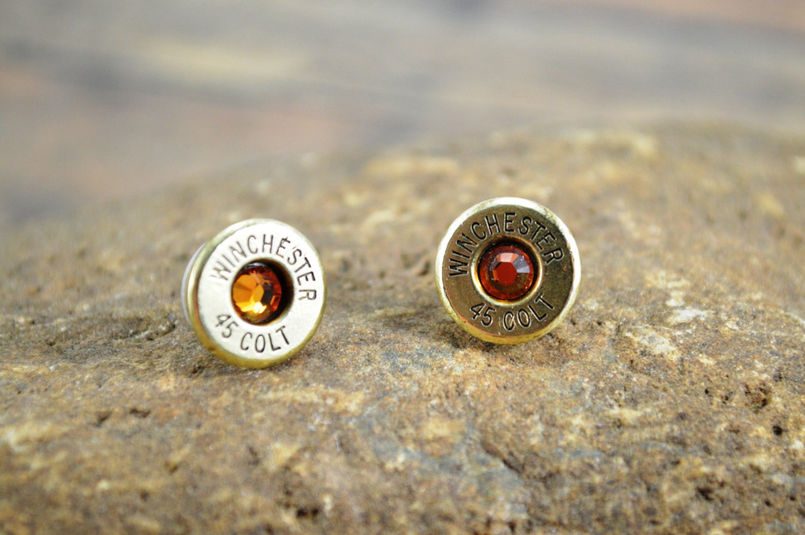 Bullet Earrings Shell Stud Earrings Winchester 45 Colt Bullet Etsy