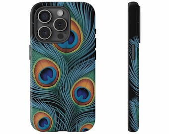 Peacock Feather Art iPhone Case: Durable Protective Design