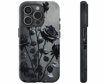 Black Roses iPhone Case: Gothic Floral Protective Cover