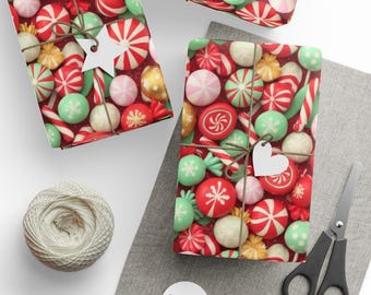 Carta da regalo natalizia a forma di bastoncino di zucchero, carta da regalo festiva