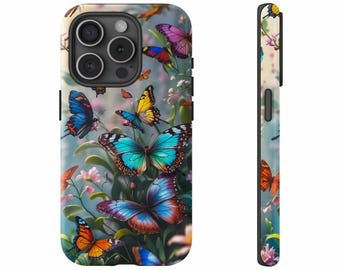 Butterfly iPhone Case: Colorful Floral Nature Design