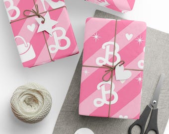 Carta da regalo principessa rosa, tacchi alti, corone, lettera B