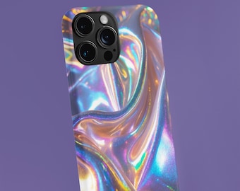 Holographic Iridescent iPhone Case: Reflective Rainbow Shell