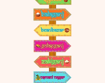 Sylhet Upazila Sign Pack | Bortha Party Decor | Digital Download | PDF