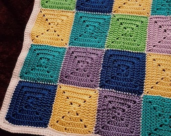 Baby Afghan Handmade Crocheted, Gender Neutral for Baby