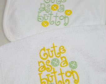 Newborn Custom Bib, Gender Neutral, Baby Gifts, You Choose Color