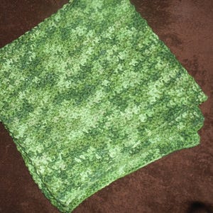 Green Camoflage Baby Blanket, Baby Shower Gift, Handmade Crocheted Afghan, Ready To Ship