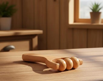 Handmade Wooden roller massager – Compact Relaxation tool