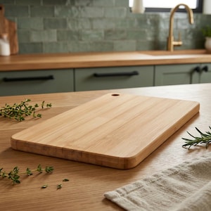 Sustainable Bamboo Cutting Board Natural Wood Kitchen Prep Station Charcuterie Serving Tray Gift