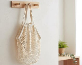 Reusable Cotton Mesh Grocery Bag – Foldable Eco-Friendly Market Tote