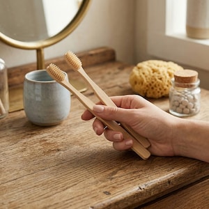 竹製歯ブラシセット 10本セット 柔らかい毛先 環境に優しい プラスチック不使用 生分解性