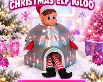 Christmas Elf Igloo STL & 3MF | 3D Printable Elf Prop