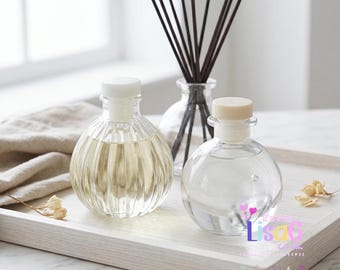 Baño y cuerpo: Difusor de varillas de lujo de 100 ml, fragancia para el hogar hecha a mano en el Reino Unido, botella difusora de vidrio decorativa, regalo perfumado