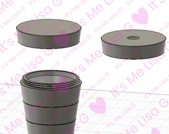 Archivos STL de vaso cónico de 350 ml, vaso imprimible en 3D con rosca, para uso comercial.