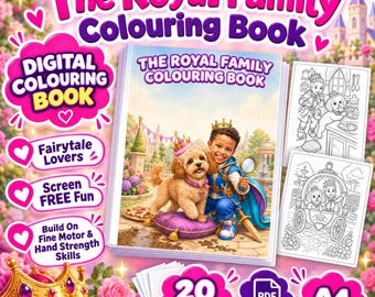 Soy yo, Lisa G. Libro para colorear de la Familia Real / 20 páginas A4 (PDF digital)